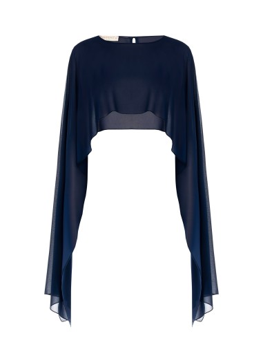 Capa para os ombros em georgette, comprida sobre os braços Rinascimento