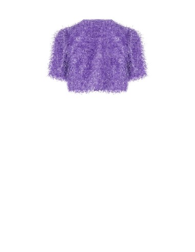 Bolero aberto com fios efeito plumas Rinascimento