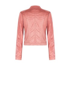 Casaco Biker Curto e Cintado em Imitação de Camurça Rinascimento 2