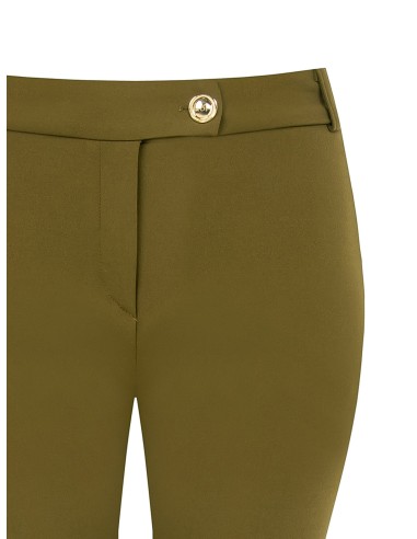 Calças Justas Cropped em Scuba Crepe Rinascimento