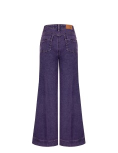 Jeans Palazzo Colorido Com Barra Alta Rinascimento 2