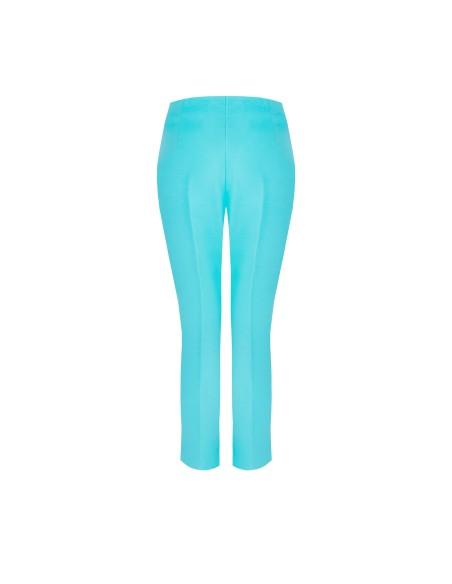 Calças Skinny Cropped Em Tecido Técnico Com Pequenas Aberturas Nos Tornozelos Rinascimento