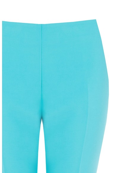 Calças Skinny Cropped em Tecido Técnico com Pequenas Aberturas nos Tornozelos Rinascimento