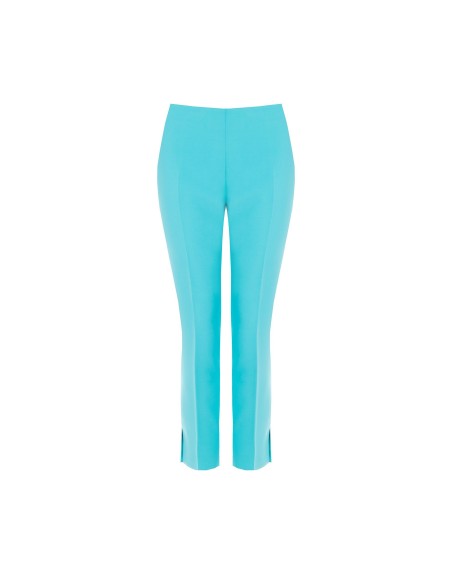 Calças skinny cropped em tecido técnico com pequenas aberturas nos tornozelos Rinascimento