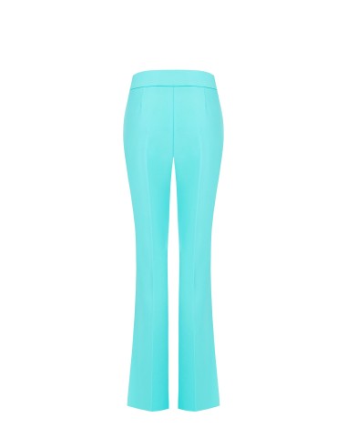 Calças Flare em Scuba Crepe Rinascimento