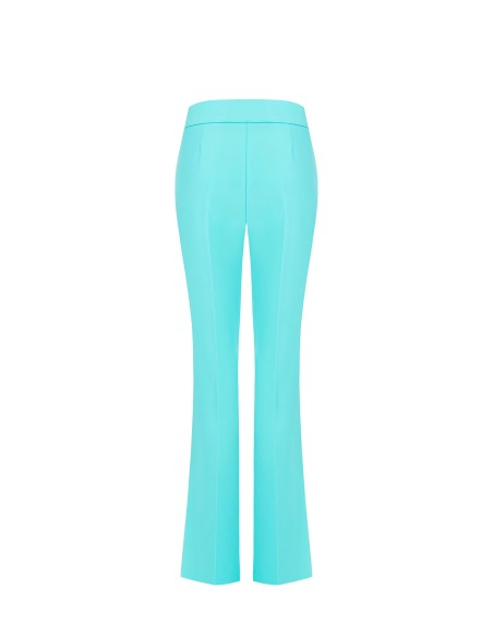 Calças Flare em Scuba Crepe Rinascimento