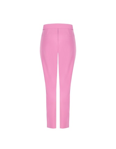 Calças retas em tecido técnico com cinto rígido coordenado Rinascimento