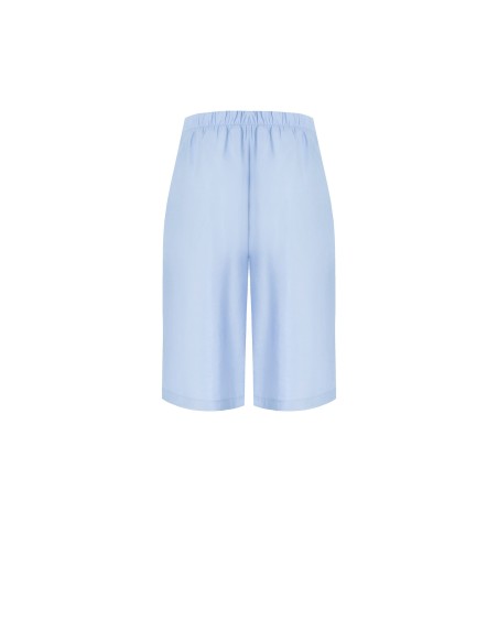 Bermuda Fluida Em Modal Com Pinças E Com Elástico Atrás Rinascimento