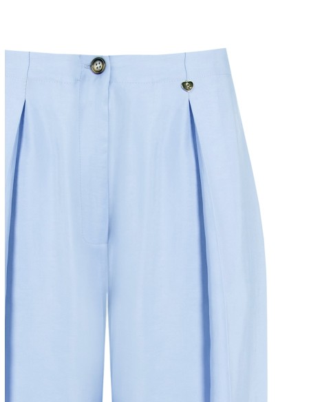 Bermuda fluida em modal com pinças e elástico atrás Rinascimento