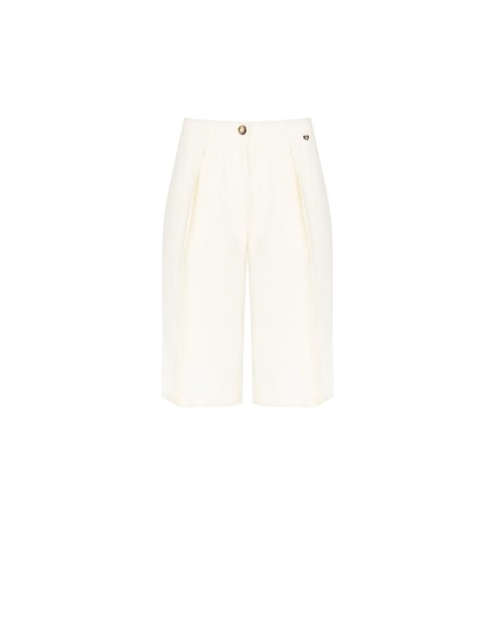 Bermudas fluidas em modal com pences e elástico na parte de trás Rinascimento