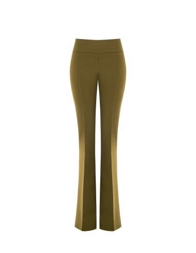 Calças boca-de-sino em tecido técnico sem bolsos Rinascimento