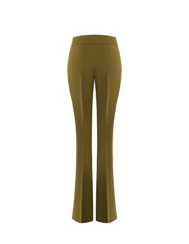 Calças Flare Em Tecido Técnico Sem Bolsos Rinascimento