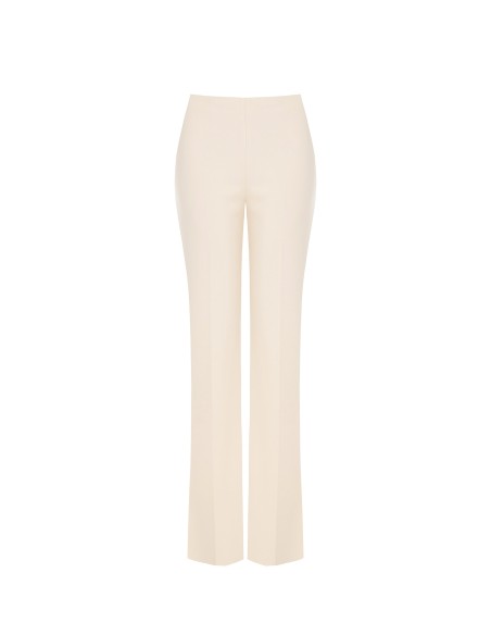 Calças Palazzo em Scuba Crepe sem Bolsos Rinascimento