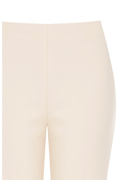 Calças Palazzo Em Scuba Crepe Sem Bolsos Rinascimento