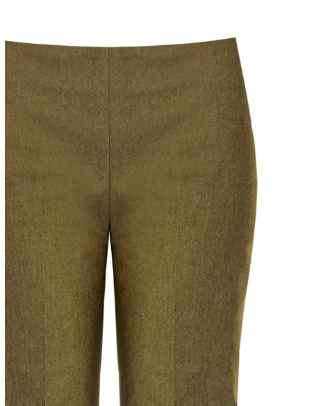 Calças Palazzo Em Mistura de Algodão Com Fecho Lateral Rinascimento