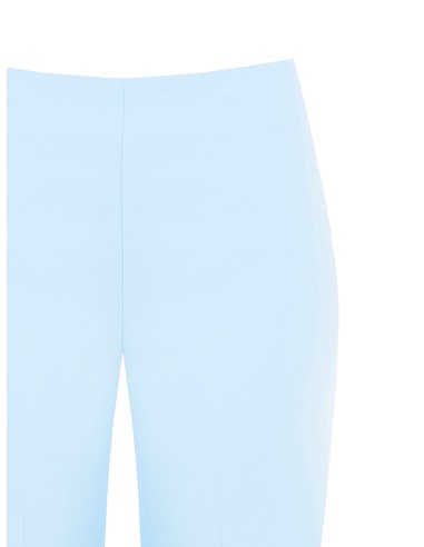 Calças retas em tecido técnico com fecho lateral Rinascimento