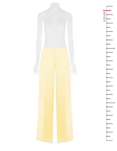 Calças Palazzo em tecido poliviscosa com fecho de correr lateral Rinascimento