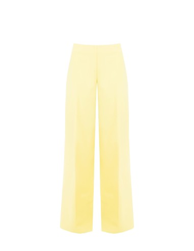 Calças Palazzo em tecido poliviscose com fecho lateral Rinascimento