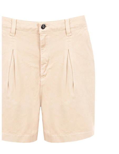 Calções Curtos Largos em Ganga com Pences e Glitter Rinascimento