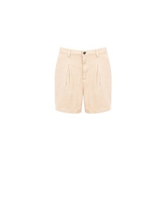 Calções Curtos Largos em Ganga com Pinças e Glitter Rinascimento