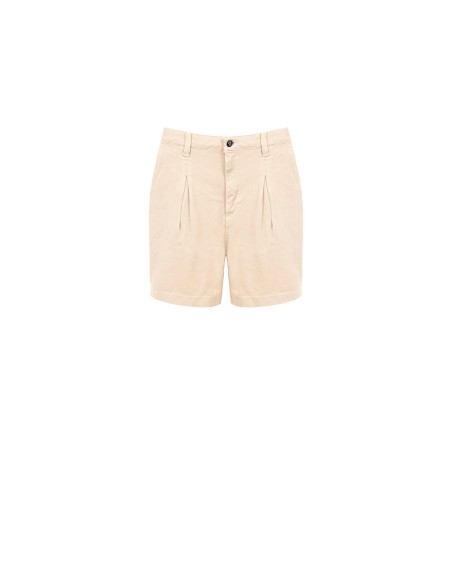 Calções Curtos Largos em Ganga com Pinças e Glitter Rinascimento