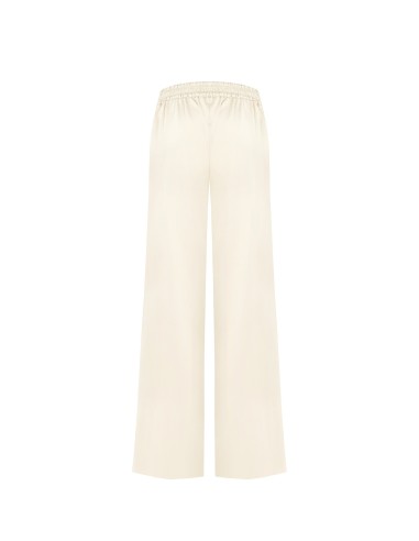 Calças palazzo em mistura de viscose com elástico atrás Rinascimento