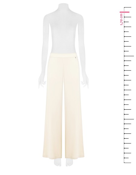 Calças Palazzo Em Mistura De Viscose Com Elástico Na Parte De Trás Rinascimento