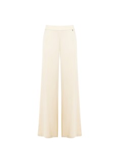 Calças palazzo em mistura de viscose com elástico atrás Rinascimento