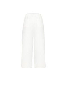 Calças largas cropped em ganga com elástico atrás Rinascimento 2