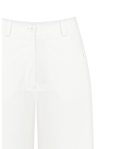 Calças largas cropped em denim com elástico atrás Rinascimento