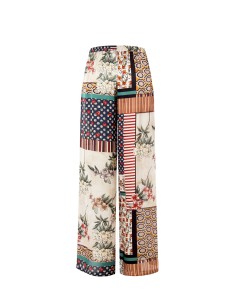 Pantaloni Palazzo In Raso Con Tasche Rinascimento - Vestiti Firmati... 2