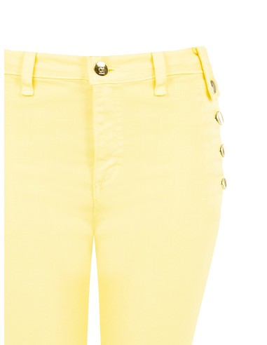 Calças Denim Skinny com Botões nas Ancas Rinascimento