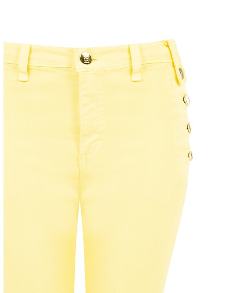 Calças Denim Skinny com Botões nas Ancas Rinascimento