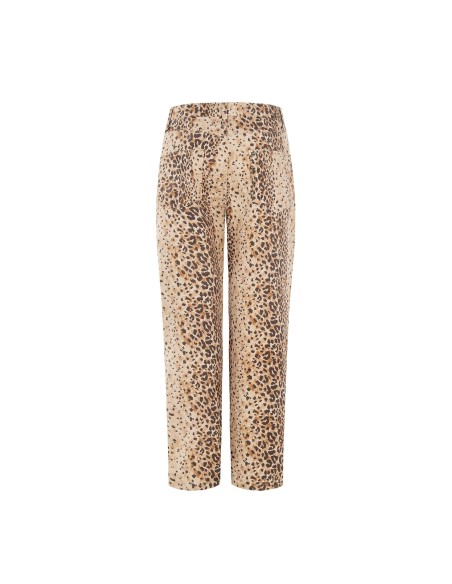 Calças Mom Fit Até ao Tornozelo Estampadas em Algodão Rinascimento