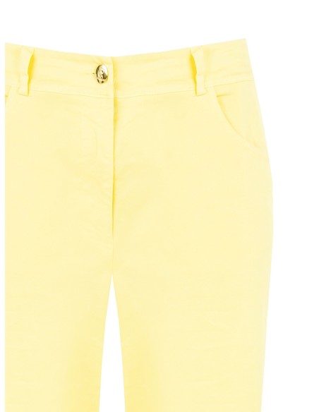 Calças cropped em tecido elasticizado Rinascimento