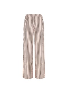 Calças palazzo em cetim às riscas com cordão e bolsos Rinascimento 2