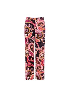 Calças Palazzo em Cetim com Bolsos Rinascimento