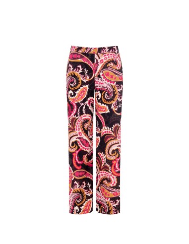 Calças Palazzo em Cetim com Bolsos Rinascimento