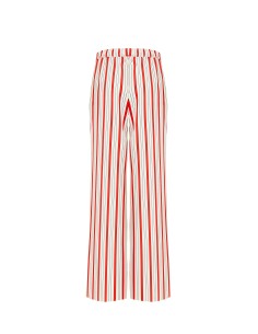 Calças palazzo às riscas com elástico atrás e bolsos Rinascimento 2