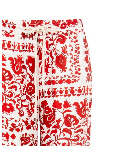 Calças Palazzo em Viscose com Cordão Rinascimento