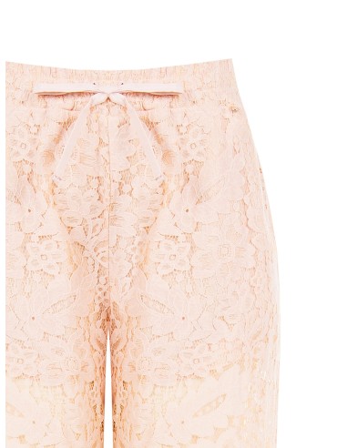 Calças Palazzo Em Renda Com Calções Integrados E Bolsos Rinascimento
