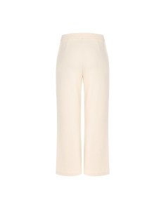 Calças palazzo cropped em scuba crepe com elástico na cintura Rinascimento 2