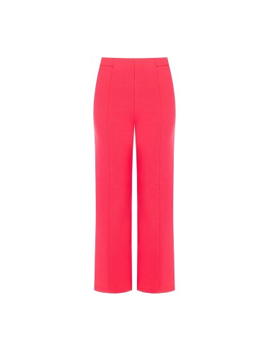 Calças Palazzo Cropped em Scuba Crepe com Elástico na Cintura Rinascimento