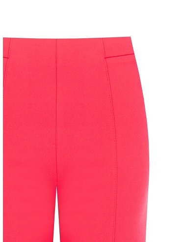 Calças palazzo cropped em scuba crepe com elástico na cintura Rinascimento