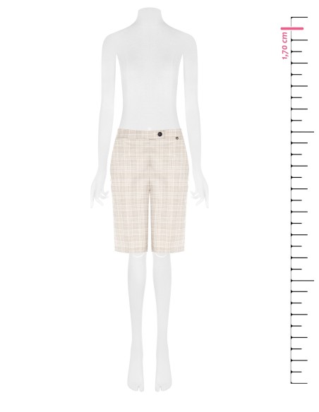 Bermuda em mistura de viscose com bolsos Rinascimento