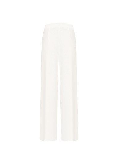 Calças palazzo em tecido fluido com fecho lateral Rinascimento