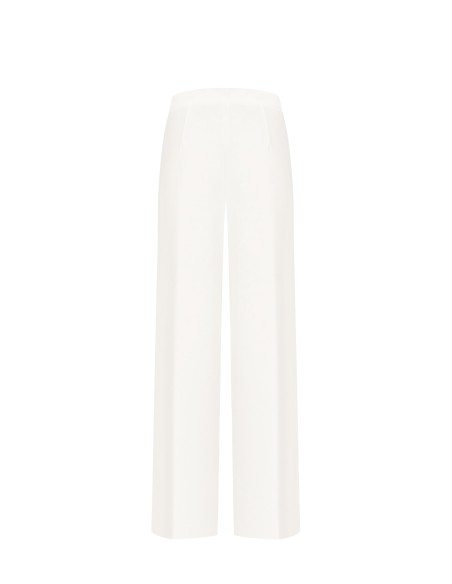 Calças palazzo em tecido fluido com fecho lateral Rinascimento