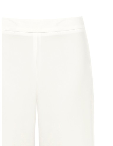 Calças Palazzo em Tecido Fluido com Fecho Lateral Rinascimento