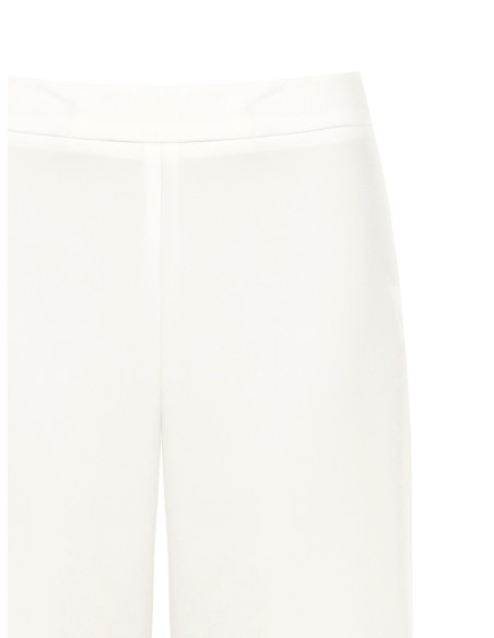 Calças Palazzo em Tecido Fluido com Fecho Lateral Rinascimento