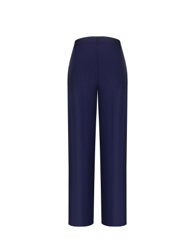 Calças palazzo em viscose com cordão e bolsos Rinascimento